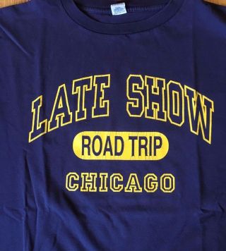 Vtg David Letterman Late Show Road Trip Chicago Gap T - Shirt Official Mens Sz Xl