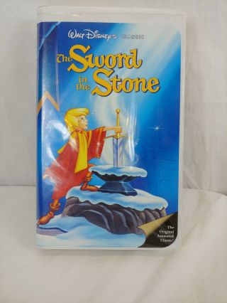 The Sword in the Stone VHS,  1987,  Walt Disney Classics Black Diamond 229 VTG 5