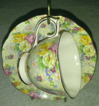 Vintage Royal Albert Teacup And Saucer - Bone China - England Full Floral Art