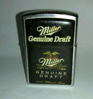 Vintage Lighter Miller Draft Beer Advertising Cigarette Cigar
