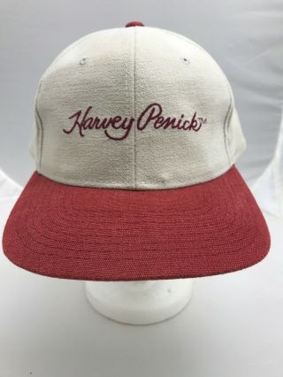 Harvey Penick Hat Red Khaki Embroidered Golf Trucker Baseball Vintage