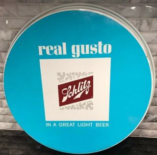 Vintage 1965 Schlitz Real Gusto Beer Tray - Serving Tray 13 