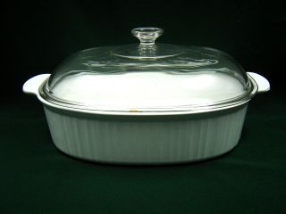 Vintage Corning Ware " French White " 4 Quart Oval Casserole F - 14 - B W/lid