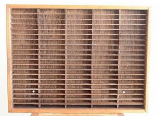 Vintage Napa Valley 100 Cassette Tape Wall Storage Unit Shelf Case Wooden Rack