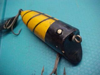 Antique Unknown Lure 3 " Old Wooden Bass Fishing Chugger Shakespeare ? Paw Paw?