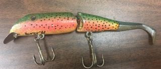 Vintage Allan Cole Mini Ac Plug Wood Fishing Lure Folk Art Musky Rainbow Trout