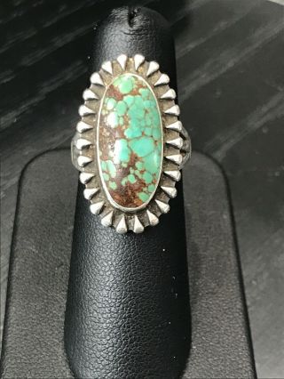 Vintage Bell Trading Company Sterling Silver And Turquoise Ring Size 5.  5