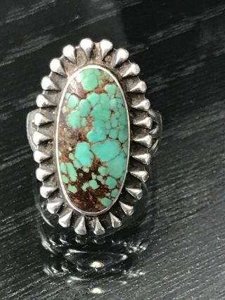 Vintage Bell Trading Company Sterling Silver and Turquoise Ring Size 5.  5 8