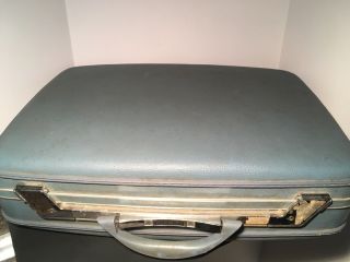 Vintage Airway Luggage Suitcase.  Charcoal Gray.  Usa.  Hard Case.