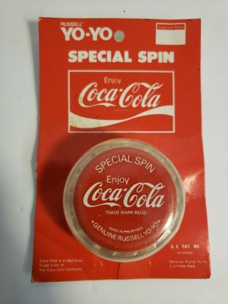 Vintage Russell Coca - Cola Yo - Yo Special Spin Nos Coke Trick Yoyo
