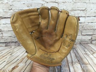 Vintage Rawlings Dw12 Leather Official Soft - Ball Glove Mitt Rh Made In Usa