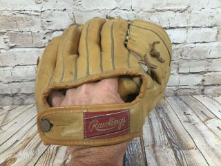 Vintage RAWLINGS DW12 Leather Official SOFT - BALL Glove Mitt RH Made in USA 5