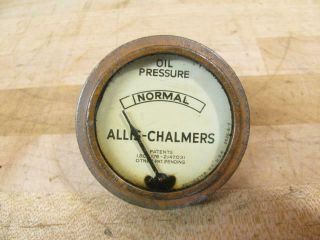 Vintage Allis Chalmers B C Wc Ca Wd Wd - 45 Tractor Oil Pressure Gauge