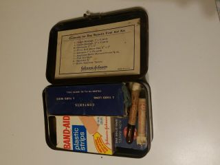 VINTAGE BOY SCOUTS OF AMERICA FIRST AID KIT JOHNSON & JOHNSON LOADED 4