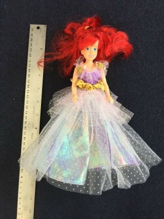 Vintage Little Mermaid royal Princess Ariel Doll with crown and 2 outfits 2