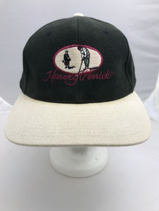 Harvey Penick Hat Khaki Black Golf Vintage Embroidered