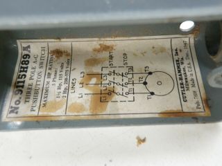 Vintage Cutler Hammer Push Button Switch 6