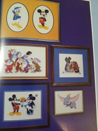 Walt Disney Characters in Counted Cross Stitch 10 Pattern Book 1980 Paragon Vtg 4