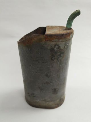 Old Vintage Small Oil Can Unusual Unique 5 Inches Tall