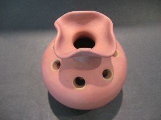 Vintage Cornelison Art Pottery Vase w/ Flower Frog Matt Glaze Bybee Kentucky 2