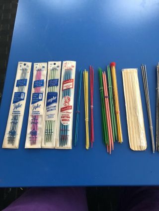 Vintage Double Point Knitting Needles 15 Pairs