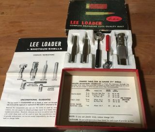 Vintage 1964 Lee Loader For 20 Gauge 2 - 3/4 " Shotgun Shells - Box /usa