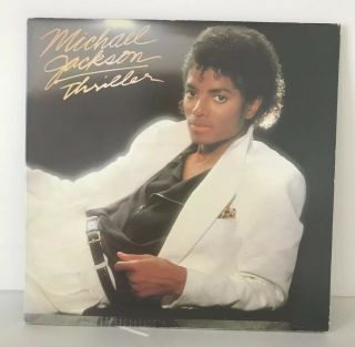 Vintage 1982 MICHAEL JACKSON THRILLER L.  P.  Record Vinyl EPIC records 2