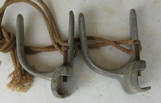 Vintage 2 Car Roof Rack Screw Clamp Gutter Mount Bracket Fishing Rod.  Barmore Co