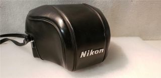 Vintage Nikon Ctt Black Leather Camera Case & Strap