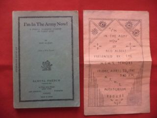 Vintage 1941 I’m In The Army Now Play Ned Albert - Not War Play And Prog