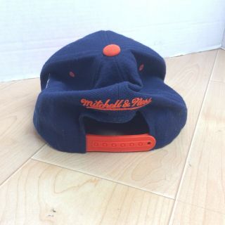 Mitchell and Ness NFL Chicago Bears Snapback Hat Vintage Blue Orange 3