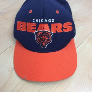 Mitchell and Ness NFL Chicago Bears Snapback Hat Vintage Blue Orange 5