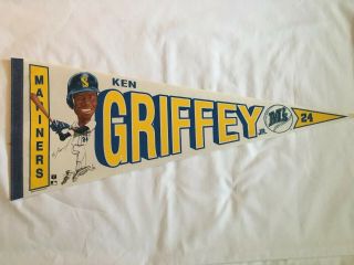 Vintage Ken Griffey Jr Seattle Mariners Pennant Mlb Baseball
