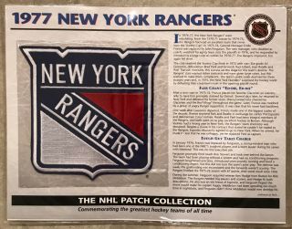1977 York Rangers Nhl Vintage Style Official Patch Willabee And Ward