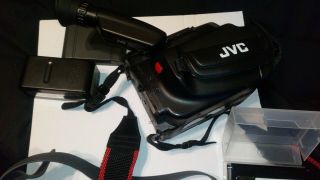 Vintage JVC GR - AX2 - Camera Recorder Videomovie BATTERY X2 And Case 4