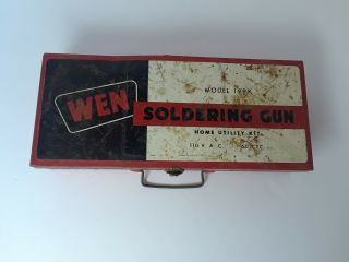 Vintage Wen Soldering Gun Model 199k With Metal Case/box