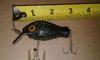 Vintage Bomber Bomberette Fishing Lure 2 - 1/8inch Long Body - Wood Bait 2