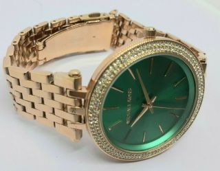 VINTAGE Women ' s MICHAEL KORS MK - 3552 Rose Gold Tone Quartz Wrist Watch 3