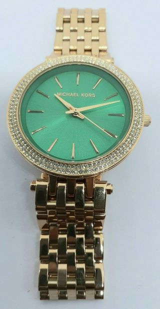 VINTAGE Women ' s MICHAEL KORS MK - 3552 Rose Gold Tone Quartz Wrist Watch 4