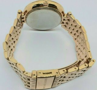 VINTAGE Women ' s MICHAEL KORS MK - 3552 Rose Gold Tone Quartz Wrist Watch 5
