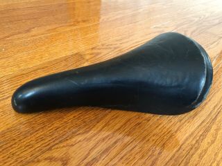 Vetta Nuvola Racing Vintage Black Leather Road Bike Saddle,  Made In Italy.