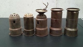 5 - Antique Vintage Brass - Colored Light Fixture Lamp Parts
