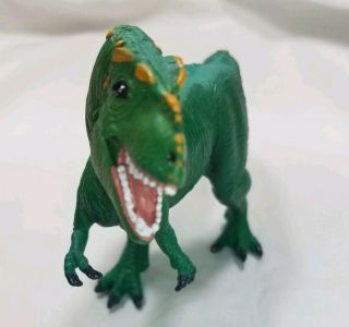 Vtg 1996 Safari Ltd Tyrannosaurus T - Rex Green Dinosaur Toy Figure 4 " Tall China