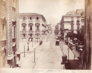 Vintage Albumen Photograph Italy Sicily Catania Siracusa