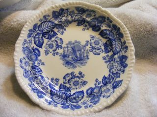 Vintage Spode Copeland England Old Salem Blue White 7 - 5/8 " Salad Plate (s)