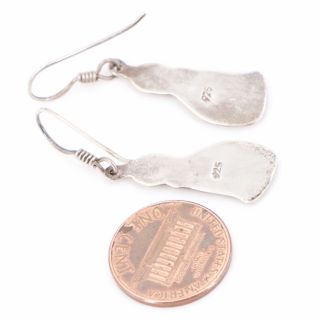 VTG Sterling Silver - Solid Kitty Cat Dangle Earrings - 3g 4