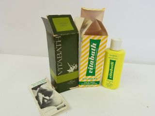 Vitabath Spring Green Bath And Shower Gel - Vintage - W/ Box -