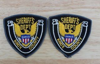 2 Sheriff Department Patches,  Knoxville Tennessee,  Knox County,  Patch