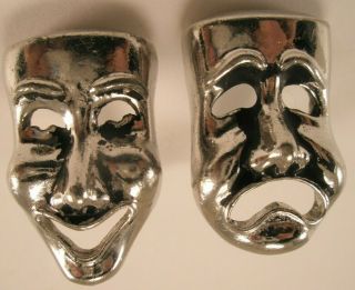 - Comedy Tragedy Theater Masks Vintage Swank Cuff Links Phantom Of The Opera A1