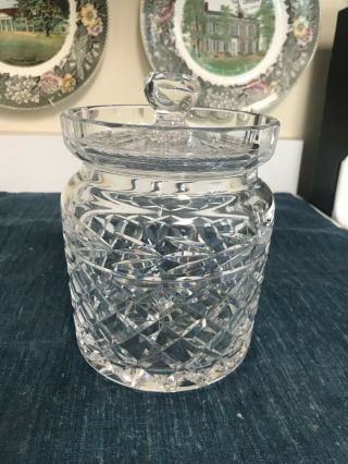 Vintage 7 " Waterford Glandore Cut Crystal Biscuit Barrel All Purpose